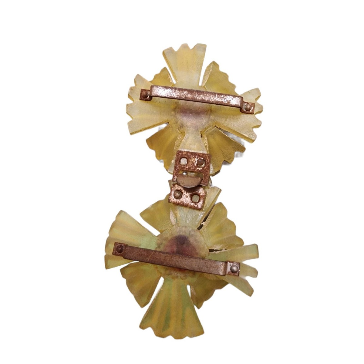 Antique Celluloid & Glass Flower Buckle (A1956) Comstock Heritage Poppy Garden | Axel main image 3