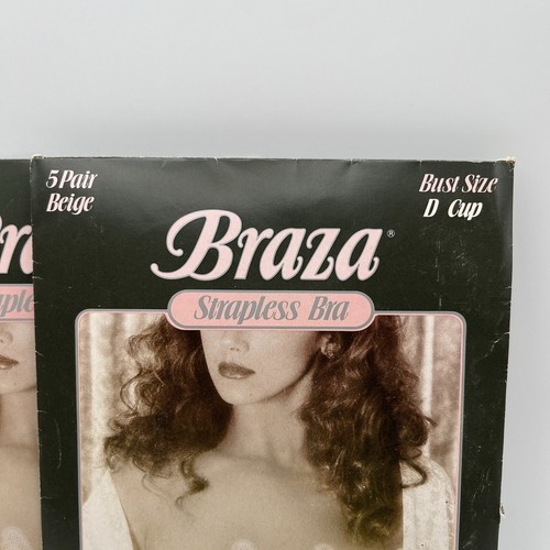 Braza Strapless Bra Self Adhesive Bust SZ D Cup BEIGE 7 Pair Total 5 NEW 2 OPEN - Imagen 2 de 6