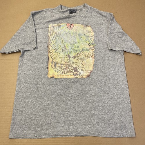 VINTAGE Avirex Shirt Adult Large Gray Hip Hop Rap Rapper Grunge Skater Y2K Mens