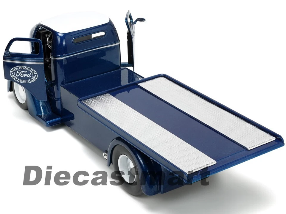 Jada 1: 24 Just Trucks 带额外车轮 1947 福特 COE 蓝色 33853 压铸模型  — 第 3/4 张图片