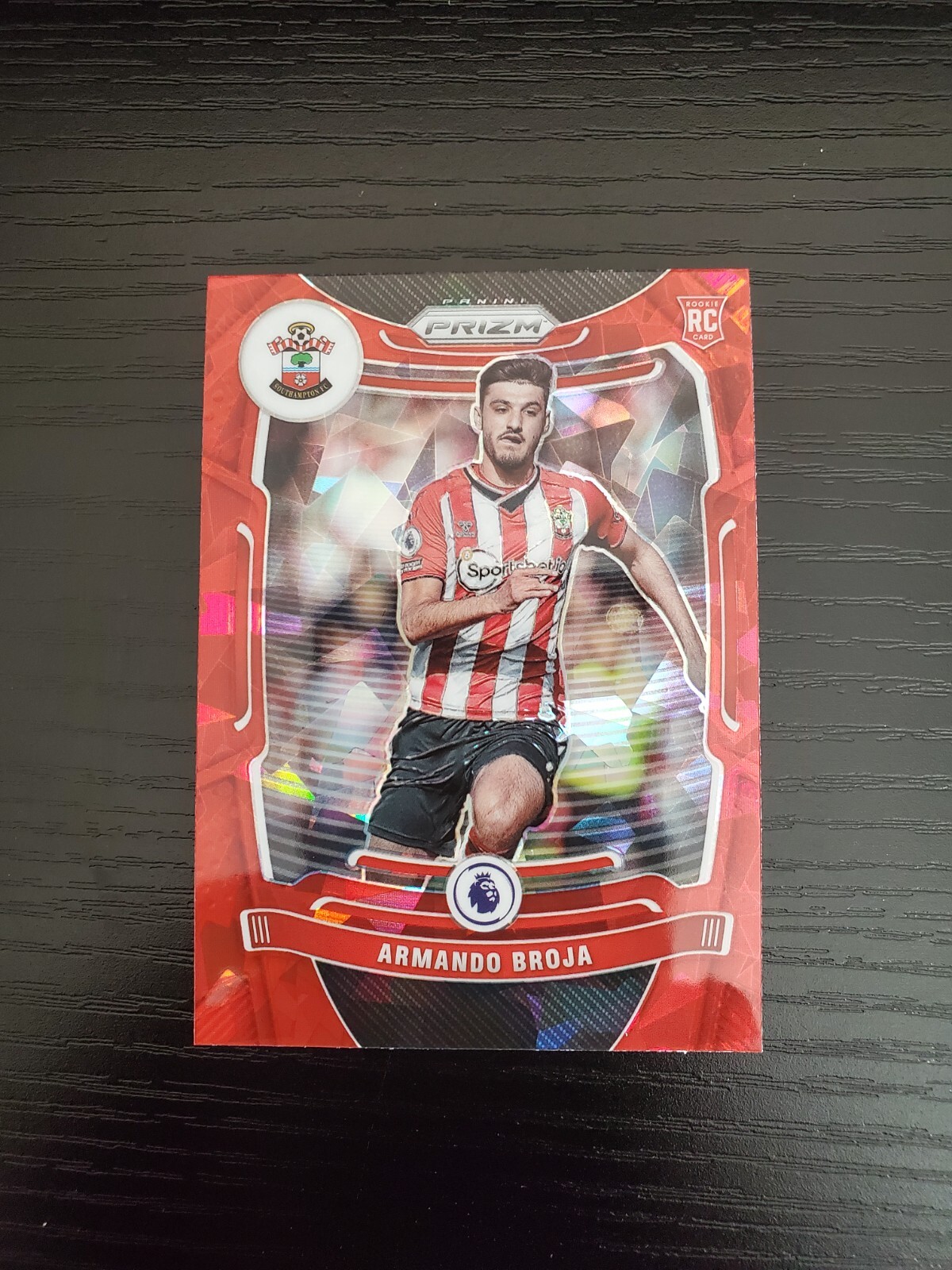 Armando Broja - 2021-22 Prizm EPL Premier League Card #108 - RED CRACKED ICE