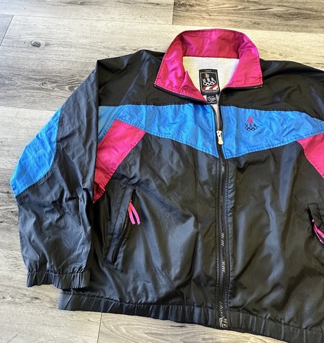 Vintage USA Olympics Jacket Size XL 90s Color Block Windbreaker JC Penney - Picture 3 of 8