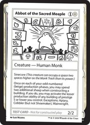 Abbot of the Sacred Meeple Mystery Booster 2 Playtest Cards