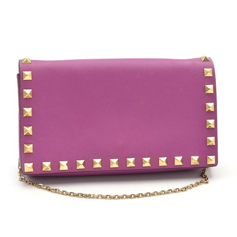 Valentino Garavani Leather Rock Studs Chain Mini Crossbody Valentino Garavani Leather Rock Studs Chain Mini Crossbody