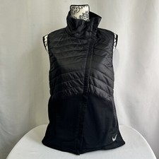 Nike Chaleco Para Mujer Talla M Negro Puffer Correr Aerocapa Termore Ligero Repelente