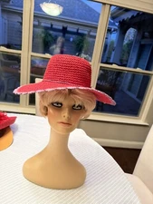 Red Hat for Red Hat Lady / Ladies Hat Pre-owned worn very little made from paper