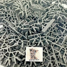 (200) K’NEX / Knex Silver Gray Metallic Connectors – 4 Position 3D Standard Part