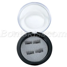 2 Pairs Handmade 3D Natural Magnetic False Eyelashes Reusable Makeup Eye Lashes