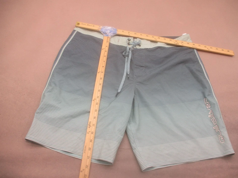 Pantalones Cortos Quiksilver Talla 38 Para Hombres Gris Ombre Cordón Surf Tabla de Nadar 067 Foto 2 de 4