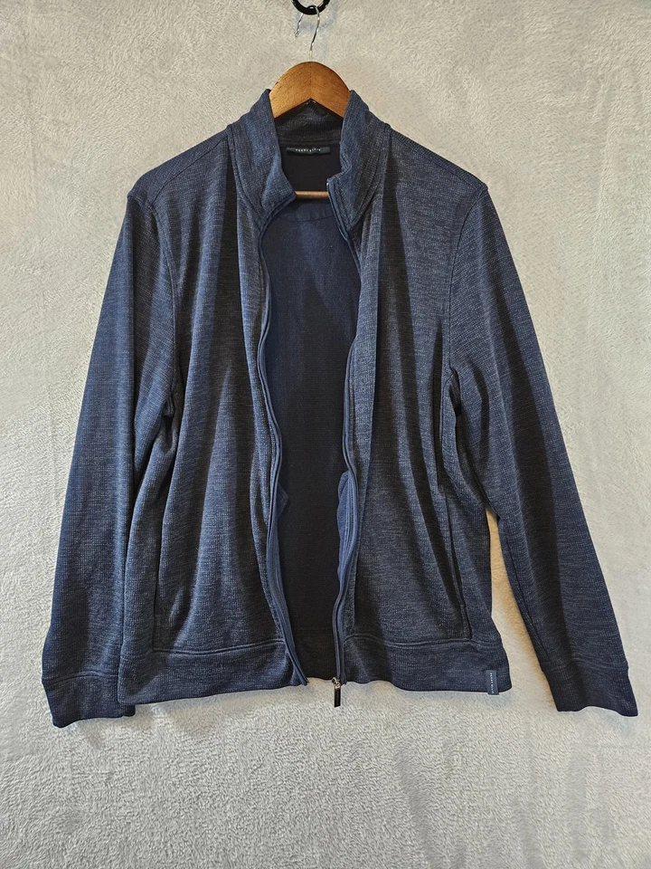 Perry Ellis Jacket Mens Large Full Zip Performance Track Layer Polyester Blend - Image 3 of 4