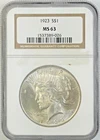 1923 Peace Silver Dollar MS63 NGC