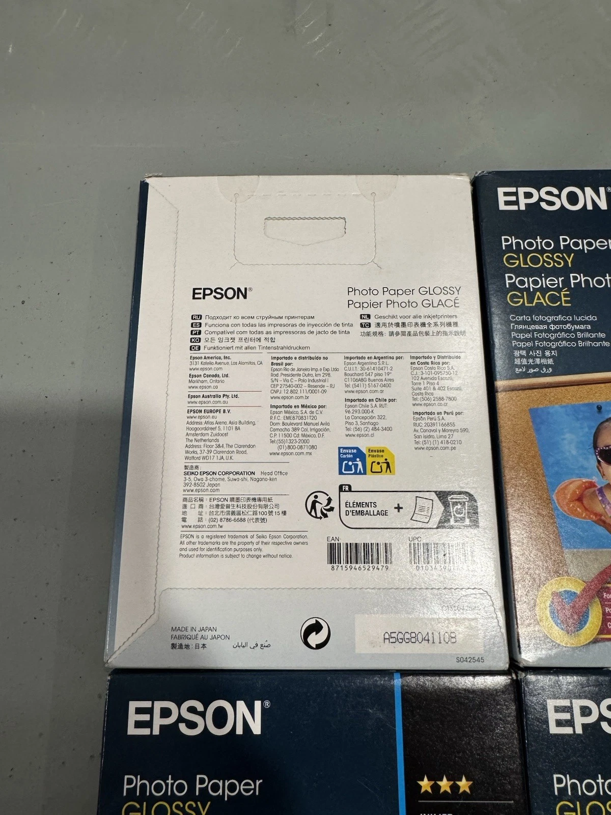 4x Genuine Epson 5x7" Glossy Photo Paper 200gsm 50 Sheets C13S042545 Brand New 4