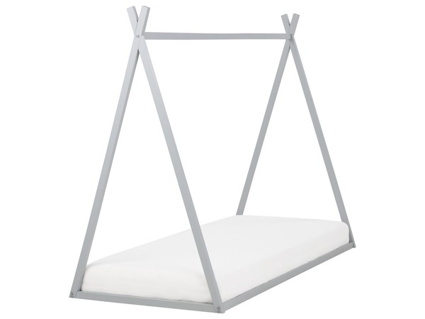 Kinderbett Aus Kiefernholz Grau 90 X 200 Cm Zeltform Modern Saurat-image