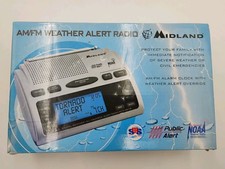 MIDLAND WR-300 AM/FM Alert Weather Radio, Alarm Clock, NOAA Public Hazards Alert