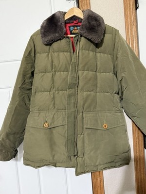 Vintage Eddie Bauer Jacket Yukon Down Parka Quilted Green Blizzard Proof