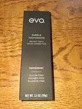New EVO Purple Toothpaste Instant Teeth Color Correction 3.5oz Pepermint