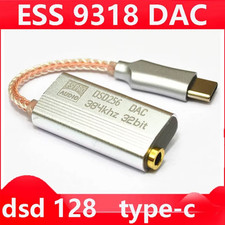 DAC ES9318 Headphone Amplifier HiFi Decoding AMP Adapter Sound Card For Andr