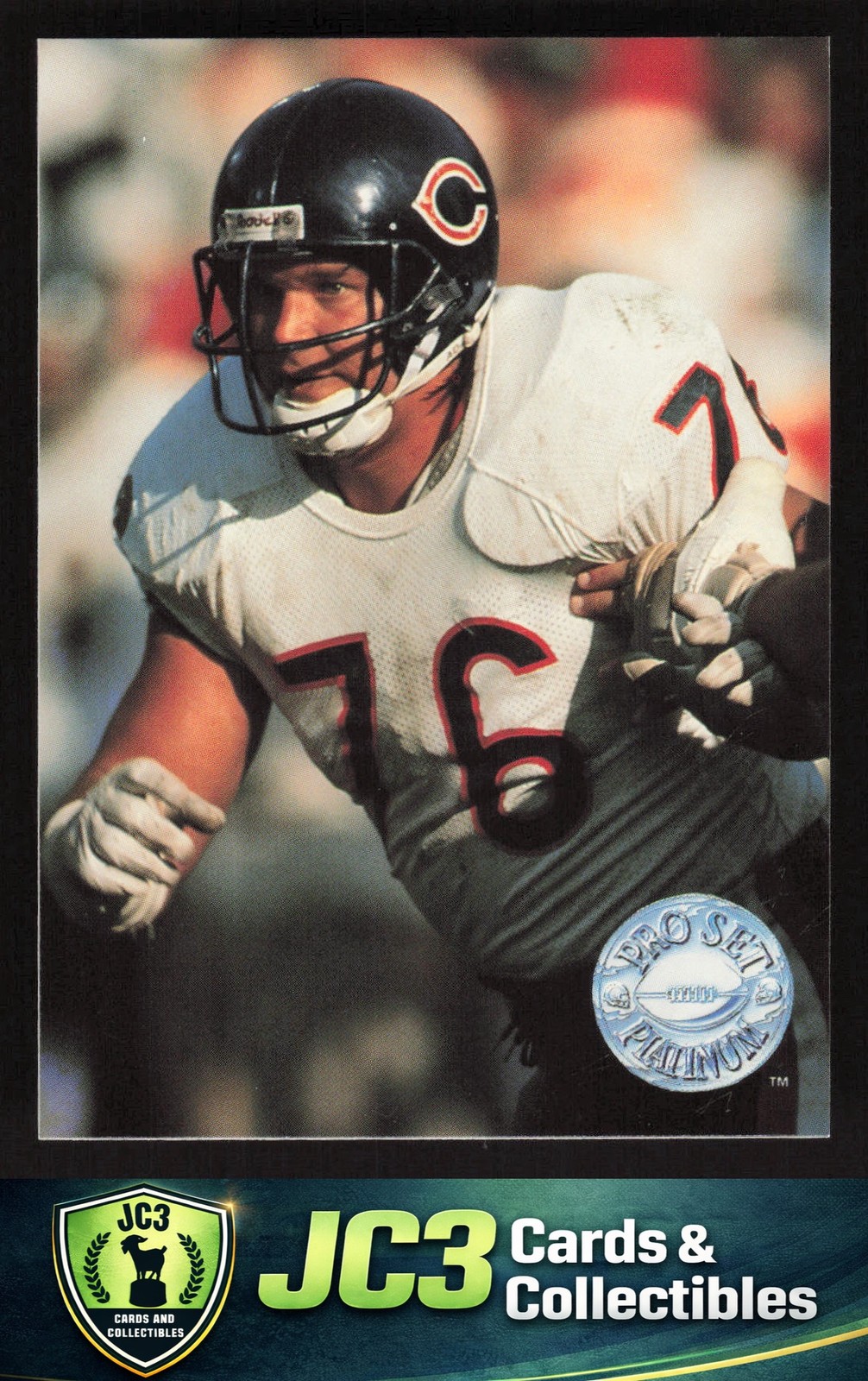1991 Pro Set Platinum Steve McMichael #14 Chicago Bears
