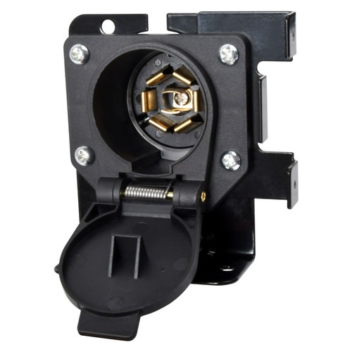 4 Pin to 7 Pin Trailer Adapter with Mounting Bracket Round RV Blade Plug Socket - Picture 15 of 20