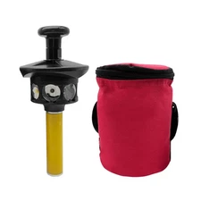 360° Reflective Surveying Prism with Pole and Bag, Compatible with Total Stat...