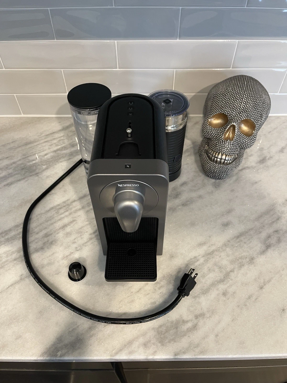 Nespresso C75-US-TI-NE Prodigio With Milk Espresso Maker, Titan