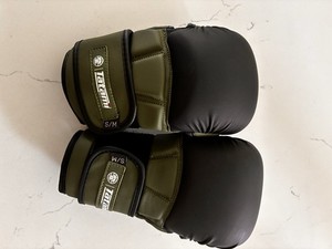 Tatami Kids MMA Fight Gloves Olive Green And Black Size S/M