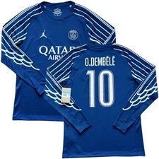 2024/25 PSG Fourth Jersey #10 O. Dembele Medium Jordan Long Sleeve 4th UCL kit