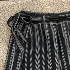 Ann Taylor Loft Women’s Pull On Skirt With Tie Pockets Black White Stripe S — photo 2