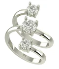 2 Ct White Round Cut Vvs1 Real Moissanite Engagement Ring Sterling Silver Size 7