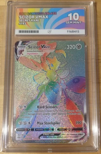 Pokémon TCG Scizor VMAX Secret Rare Holo Ace 10 English 193/189