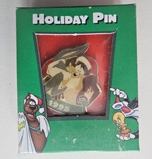 Bugs Bunny Tasmanian Devil Pin Looney Tunes Christmas Holiday Warner Bros 1998