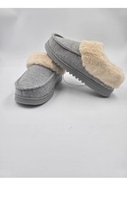 Dearfoams Women's Size Medium 7/8 Sole Slippers, Light Heather Grey, New in Box,