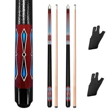 Set of 2 Pool Cue Stick,58 2 Piece Maple Billiard Cue Stick