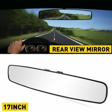 17in Universal Interior Clip On Clear Rear View Mirror Wide Angle Tint Mirror
