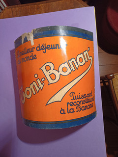 Boite NO TOLE BANANIA 32 5 cm factice carton v 1930 présentoir PLV RARE cacao