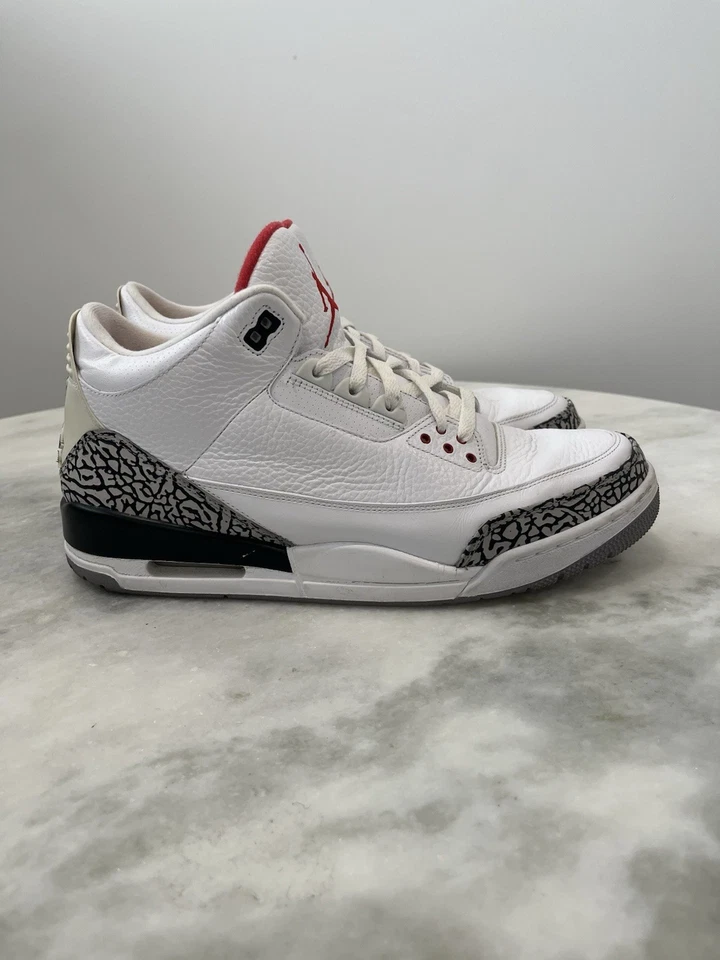 Size 13 - Jordan 3 White Cement 2011 - image 2 of 4