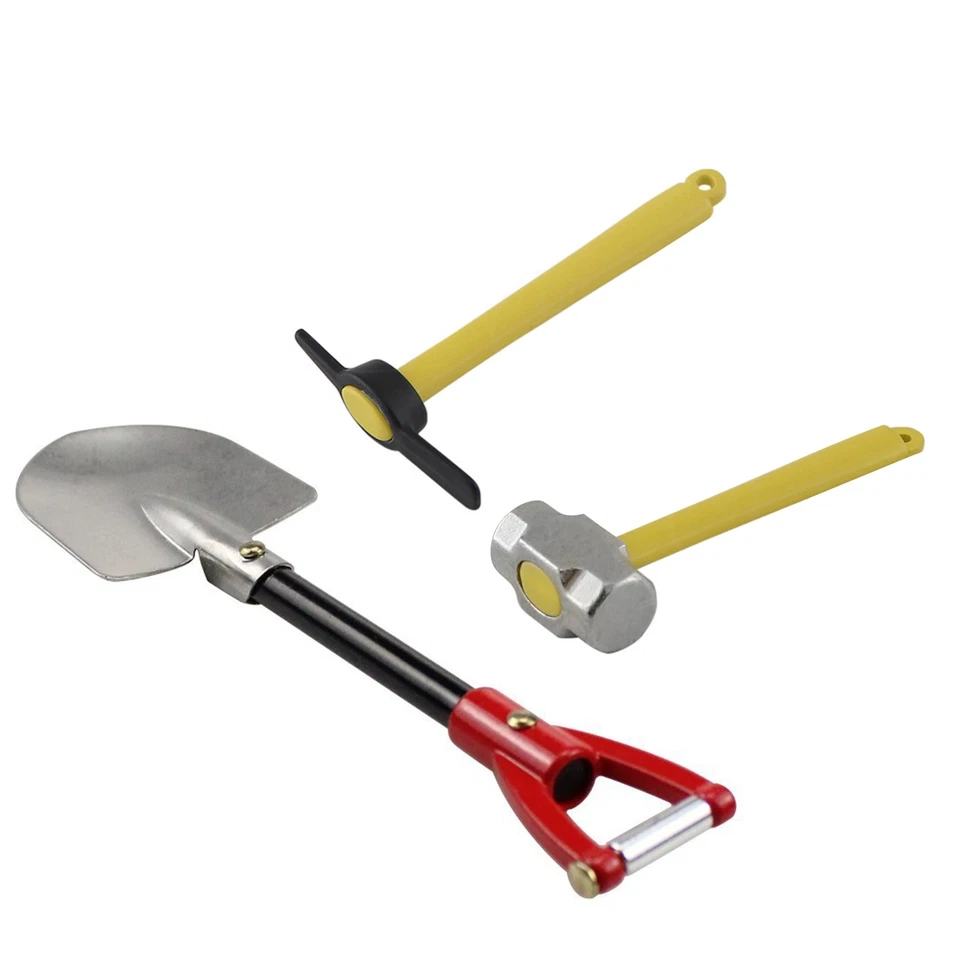 3pcs DIY 1/10 RC Car Decor Spare Parts Shovel Hammer For WPL TRX-4 SCX10 D90 B - Image 4 of 4