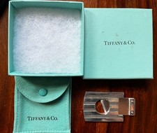 Tiffany & Co. Metal Cigar Cutter Silver Tone with Box & Pouch