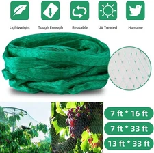 33FT Anti Bird Netting Pond Net Protection Tree Crops Plants Fruits Garden Mesh