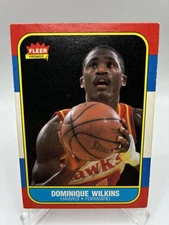 1986-87 Fleer Dominique Wilkins Rookie RC #121 Hawks