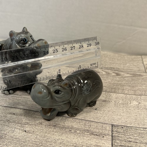 KREISS HIPPO Hippopotamus Anthropomorphic Salt And Pepper Shaker Set Animal - Picture 17 of 20