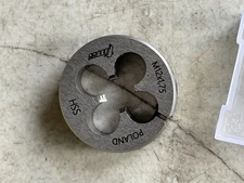 Poland HSS M12x1.75 Die 1.1/2" Round Threading Die 5-801-345 NWB