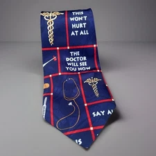 Steven Harris Tie Doctor Medical Instruments Men’s Vintage Blue One Size Quote