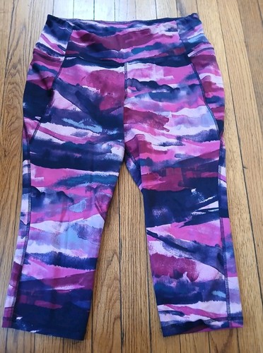 Livi - Women's Colorful Crop Workout Stretch Yoga Pants. Size 18/20