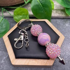 4.5 Stainless Steel Candy Bubblegum Bead Keychain Purse Backpack New C1054