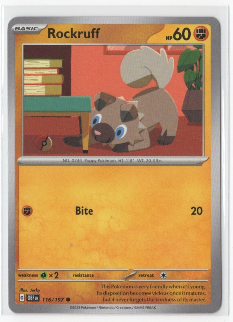 Pokemon Obsidian Flames 116/197 Rockruff