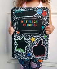 First Day Of School Chalkboard Sign, Last Day Of School, reversible, composition
