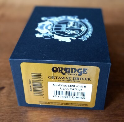Orange Getaway Driver Overdrive Pedal, NEW