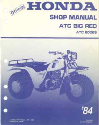 #ad OEM 84#x27; Honda ATC 200ES Big Red Service Repair Shop Manual COMB BOUND $26.95