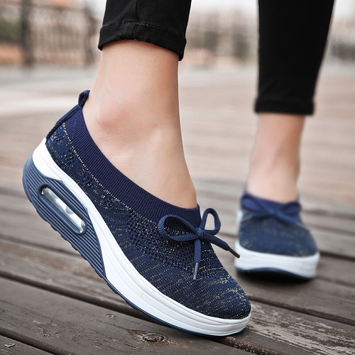 black platform running shoes